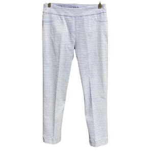 Slimsations by Multiples Blue Print Crop Pants